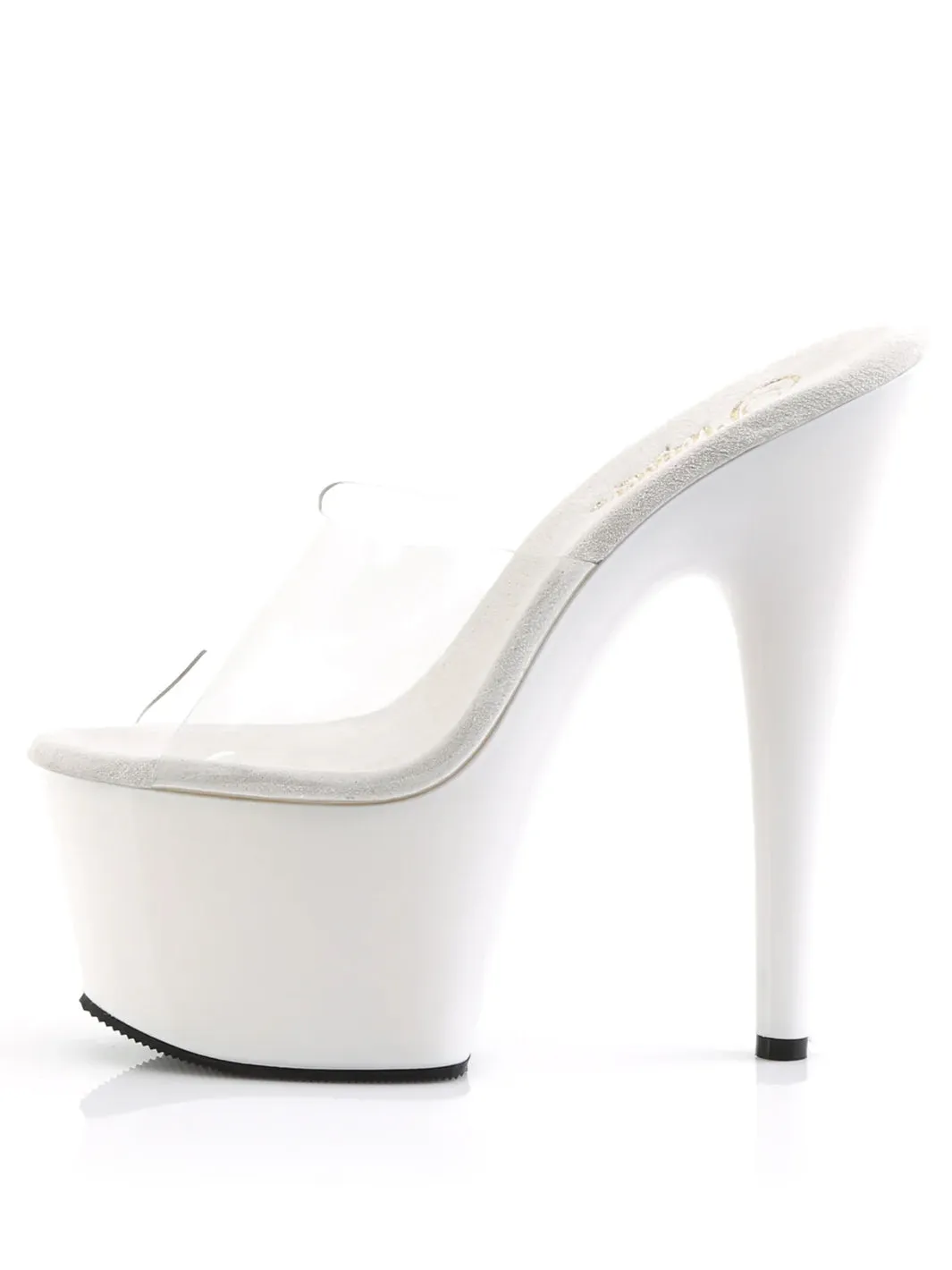 ADORE-701 HEELS - CLEAR / WHITE ✰ PRE ORDER ✰